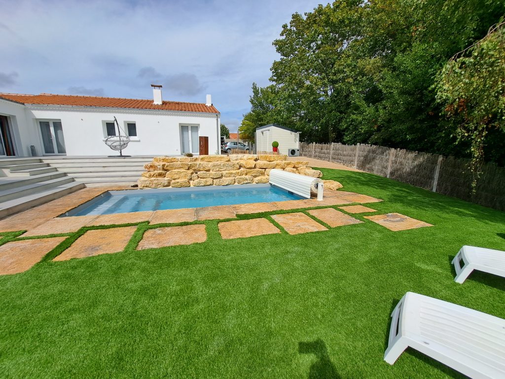 aménagement extérieur à Saint Jean de Monts réalisation Espace Cour